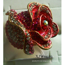 Diamond Big Red Enamel Ring (XJW1440)